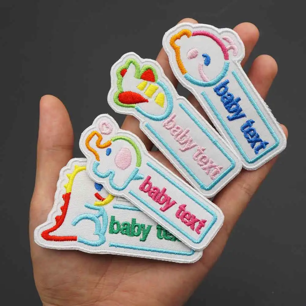 Custom Kindergarten Baby Name Patch Car Embroidery Sewing Craft Garment Decor for DIY Accessories Supplies