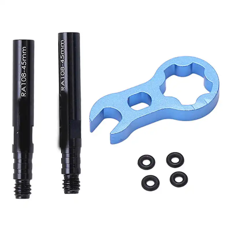 Integrated 45mm 80mm Bike Inner Tubes Presta Valve Extender Extension with Core Wrench