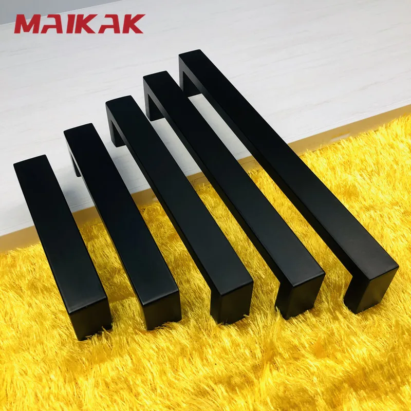 MAIKAK  Matte Black Cabinet Handles Knobs Long Furniture Pulls Kitchen Cupboard Wardrobe Chest Drawer Modern Nordic Handle Pull