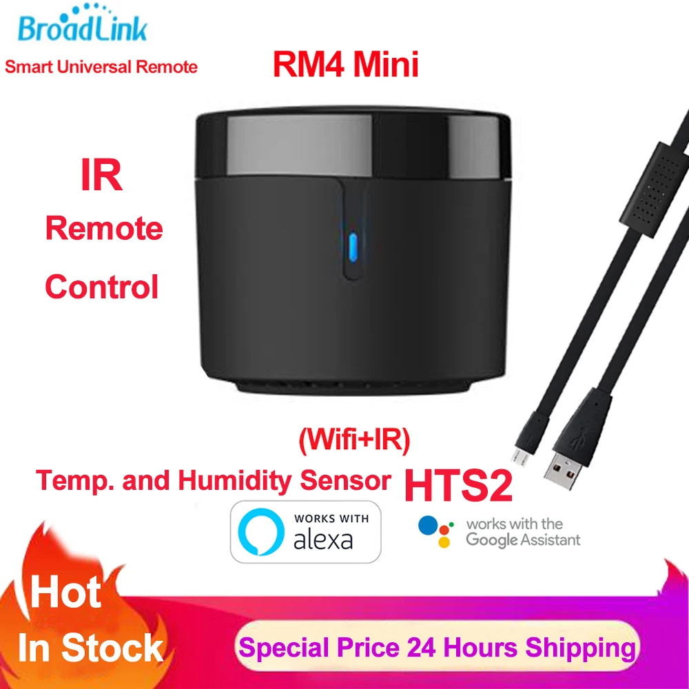 

Broadlink RM4 Mini Universal IR Remote Control Smart Home Wireless Wifi IR Smart Remote Controller Works with Alexa Google Home