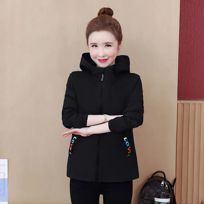 Plus Velvet Padded Short Jackets Women Spring 2026 New Autumn Winter Jacket Loose All-Match Coat Embroidery Female Overwear Tops