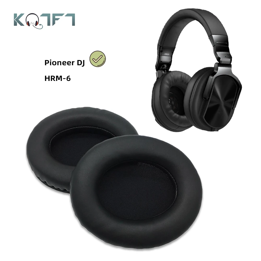 

KQTFT Oval Replacement EarPads Headband for Pioneer DJ HRM-6 HRM 6 Headset Universal Bumper Earmuff Cover Cushion Cups