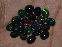 New Ethiopia Black Opal Gemstone Loose 6x8mm Oval Stone
