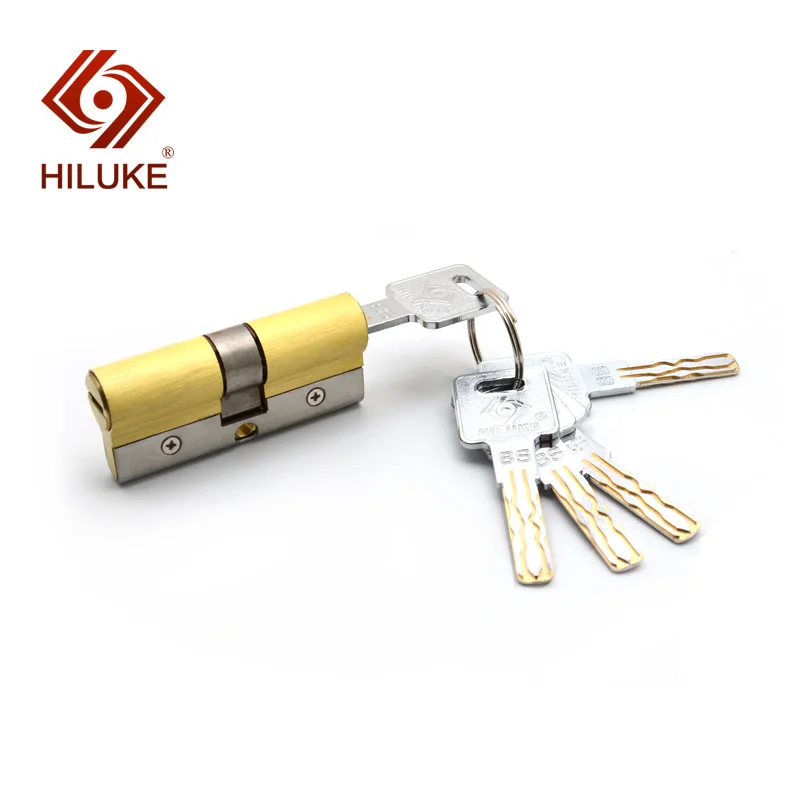 

HILUKE brass Lock Core Solid Eight TrackSide Column Europe Stander 70mm(35mm-35mm) Lock Cylinder For High Security Door