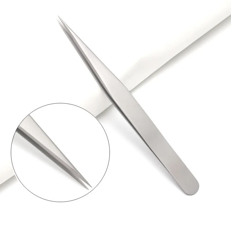 Frosted tweezers High Precision Antimagnetic Anti Acid Tweezers Pro Tool for Eyelash Extension