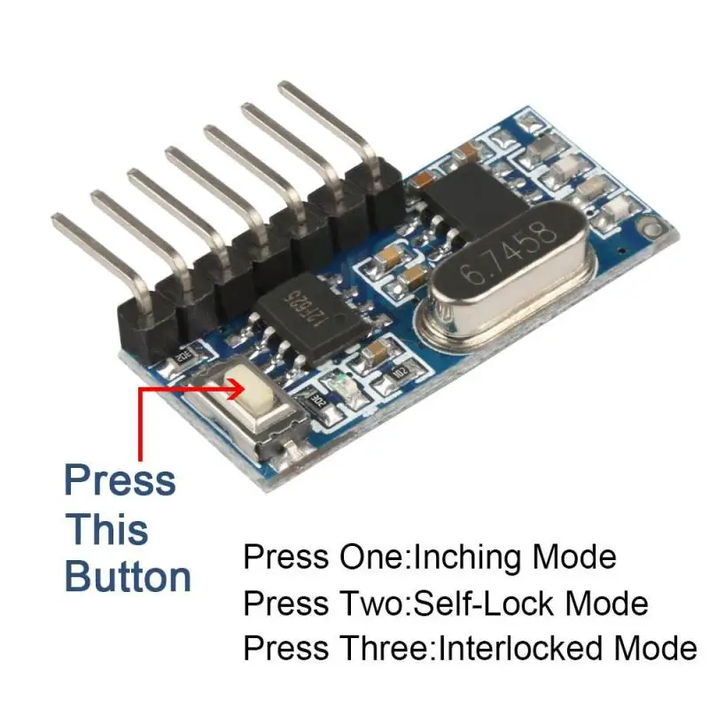 QIACHIP 5 sztuk 433Mhz bezprzewodowy pilot przełącznik 4CH RF przekaźnik EV1527 kodowanie nauka moduł dla przekaźnik ze światłem odbiornik Diy Kit