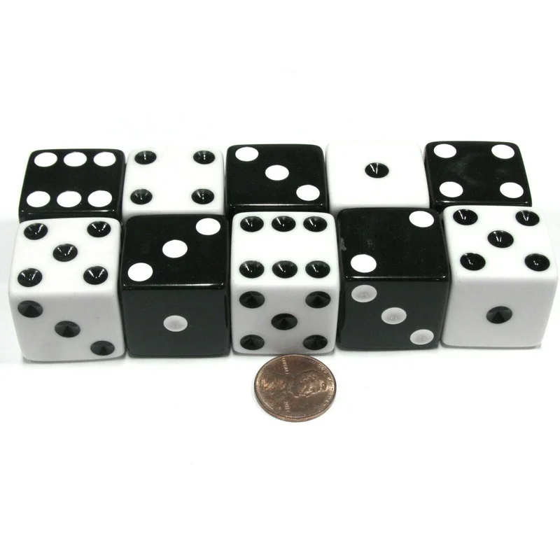 5Pcs/set 25mm Square Corner Point Dice Large Activity Game Props Large Size Stopper Teaching Aid Draw