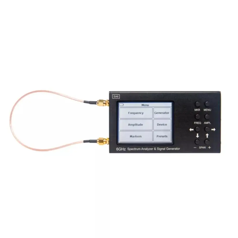 Imagem -04 - Gerador de Sinal do Explorador do Espectro do Analisador do Espectro de 6ghz Sa6 rf com Gerador de Rastreamento 3.2 Polegadas Touch Screen 35mhz6.2ghz Novo