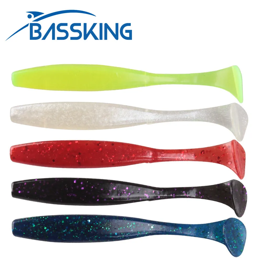 

BASSKING Fishing Lures 100mm 4.3g Paddle Tail Jigging Wobblers Carp Fishing Soft Lures Silicone T-tail Artificial Pike Baits