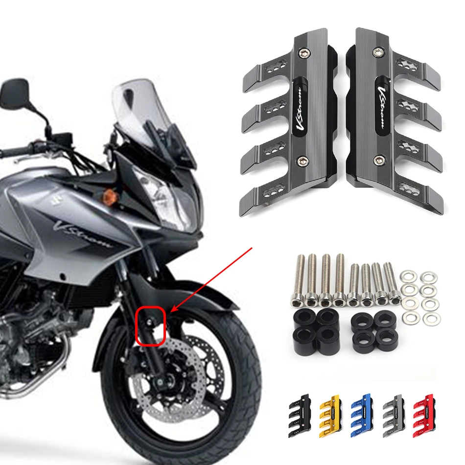 

For SUZUKI V-Strom DL650 DL650XT DL 650 Motorcycle CNC Accessories Mudguard Side Protection Block Front Fender Anti-Fall Slider