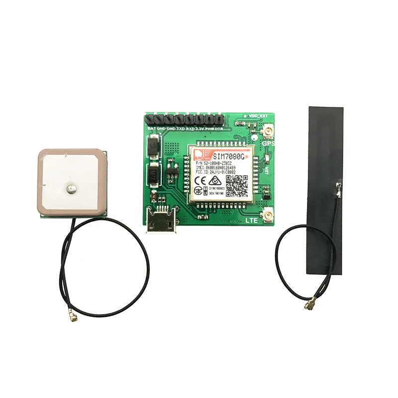 SIMCOM SIM7080G LTE CAT-M NB-IoT Modul, NB-IOT SIM7080G Breakout board + 4G FPC + gps antenne