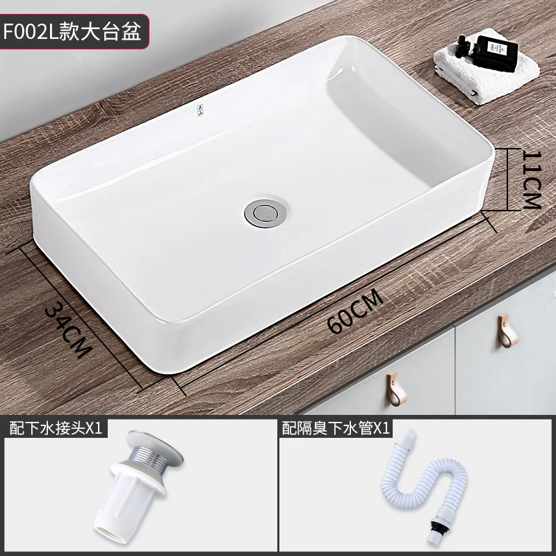 Upper Basin Wash Basin Household Small Ceramic Basin Single Basin Bathroom Washbasin Basin Simple European Style