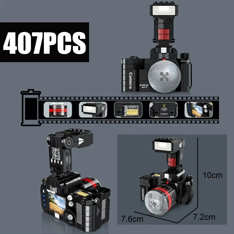 New Retro Camera Min Digital Camera Building Blocks Collecting Creative MOC Educational Toys Bricks Birthday Gifts For Kids Boys