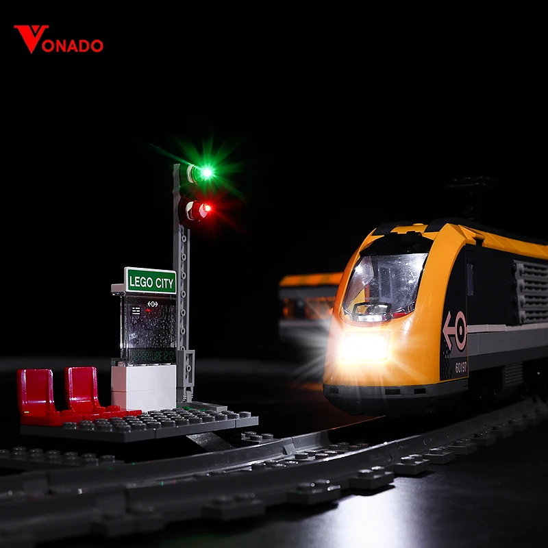 Vonado Led Light For 60197 Classic Passenger Train Building Blocks Bricks Toys (only light kit)