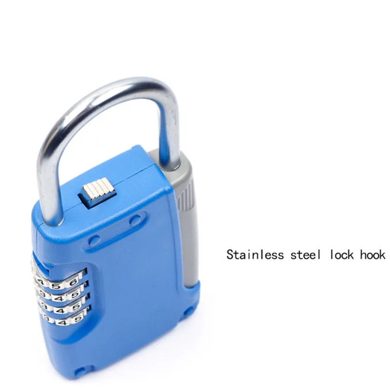 Free Installation Key Safe Padlock Hidden Key Storage Box, Security Password Locker Stainless Steel Key Box For Home Company