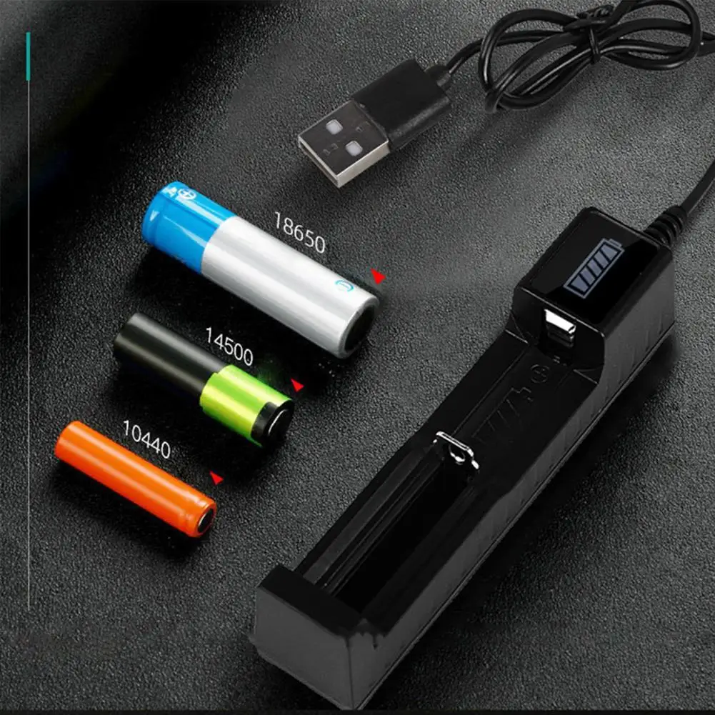 18650 Battery Charger AU/EU Plug 1 Slots Smart Charging Safety Fast Charge 18650 Li-ion Rechargeable Battery Charger