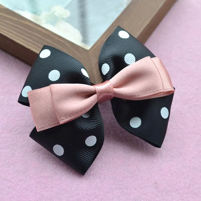 High Quality Black Pink Ribbons Package Handmade Hair Bow Hairpin Materials Set Gift Flower Packing Ribbons Hair Accessories DIY