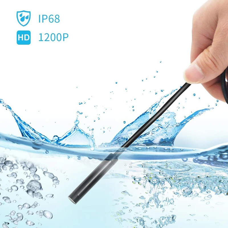 USB Endoscop Camera 2 in 1 2MP 1M2M10M 720P HD Android Mobile 8mm IP67 Waterproof Snake Tube Inspection Camera