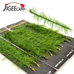 JIGEECARP 2Rigs/lot Artificial-Weed Carp Fishing Rigs Line Set Freshwater Fishing Tackle with Classic Carp Hook Size #2 #4 #6 #8