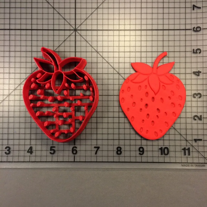 Fruit cute strawberry olive mango shape silhoutte stead bread kids birthday cake cupcake top fondant cookie cutters