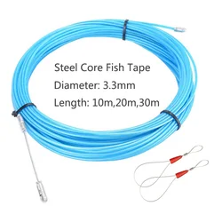 10m 20m 30m Wire Cable Electrical Fish Tape Puller Extractor Guide Device for Electrician Plastic Steel Electric