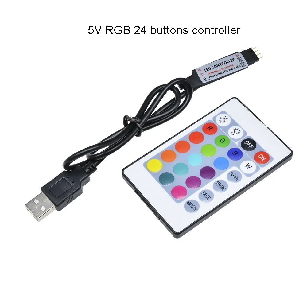 Taśma LED Light USB 3528SMD taśma LED taśma wstążka RGB TV ekran biurkowy dioda podświetlenia taśma pilot RF LED Strip Light