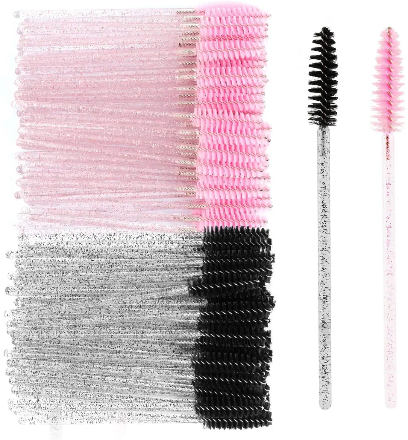 

1000pcs Disposable Glitter Handle Eyelash Brushes Mascara Wands Applicators Makeup Tool Lash Brush