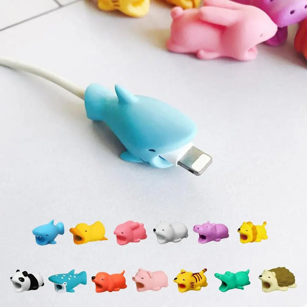 Cute Animal USB Cable Protector Cartoon Figure USB Data Cable USB Charger Cable Protective Sleeve Anti Breaking Protective Cover