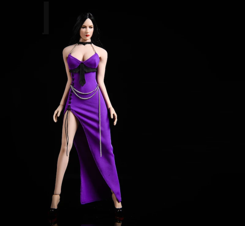 19XG49 1/6 Scale female soldiers sexy clothes Ada wong Long sling slits  for 12\'\' TBLeague phicen action figure