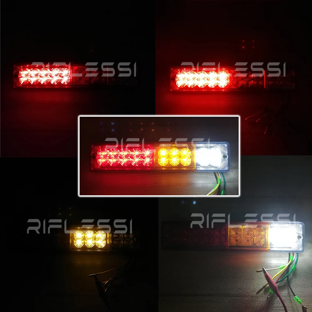 2Pcs Trailer Taillights 12V 24V LED Rear Lights For Loader Forklift Tail Lights Tractor Back Headlight