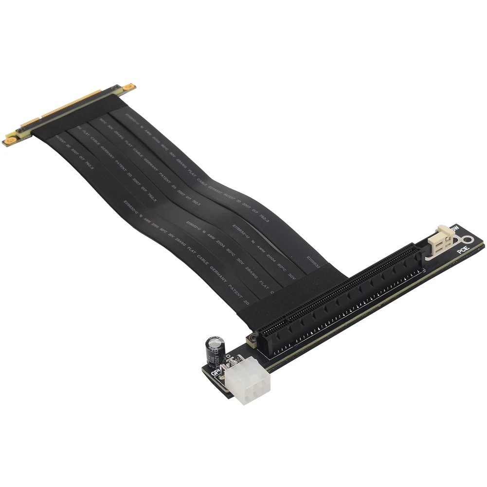 Imagem -04 - Cabo de Extensão de Mineração Pcie x8 para X16 Adaptador Pci-e 8x 16x Riser X99 Servidor Rtx 3060 Multi-cartão th Miner Estável Grande Poder 6p