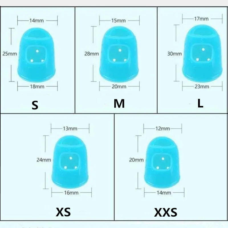 10pcs Multifunctional Silicone Thimbles Hollowed Out Breathable Protective Finger Sleeve DIY Crafts Sewing Accessories 5BB5703