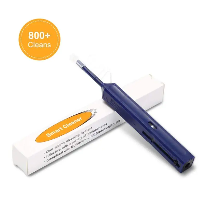 2PCS FTTH Optical Fiber pen tool 2.5mm LC MU 1.25mm SC FC ST LC Connector Optical Smart Cleaner