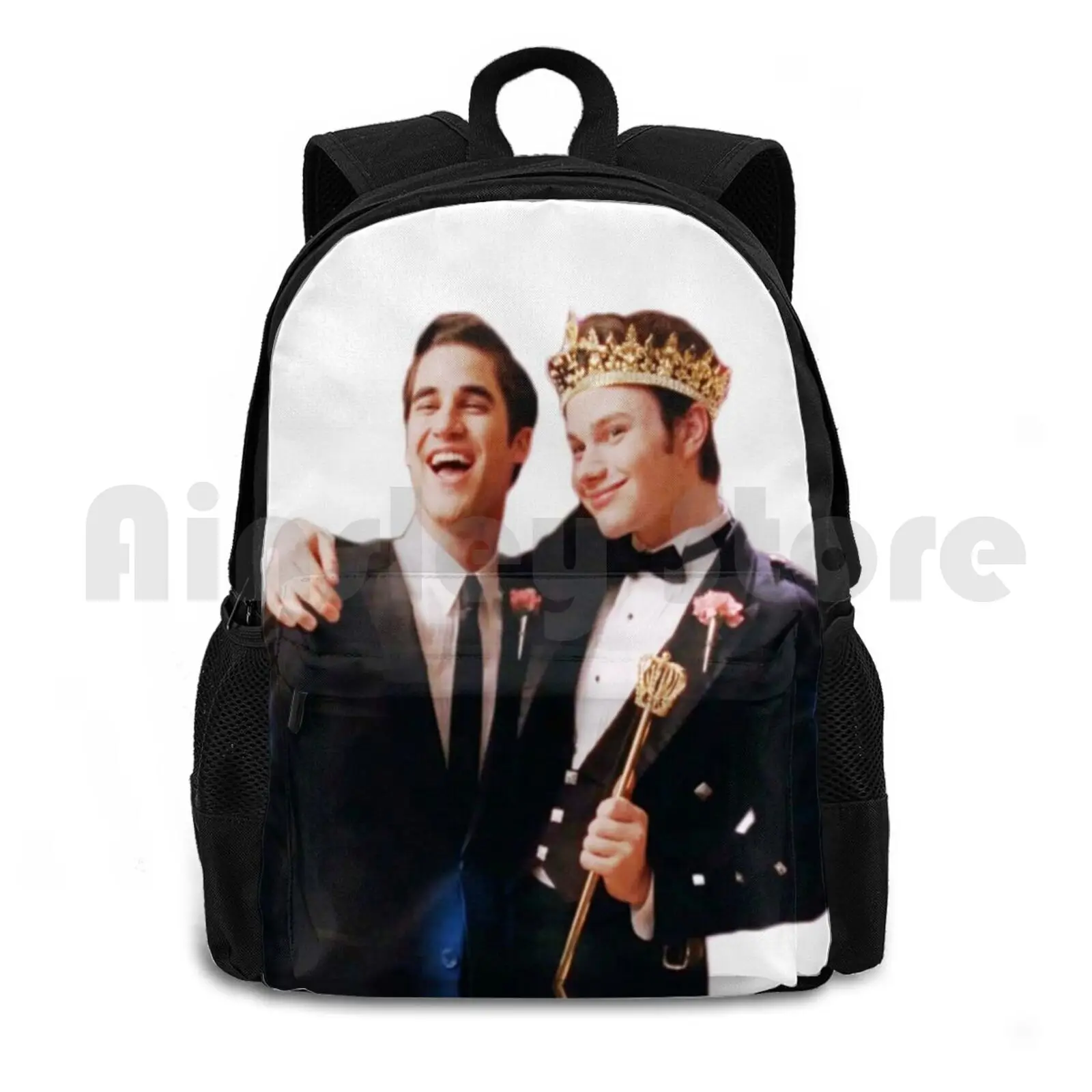 

Prom Klaine Outdoor Hiking Backpack Riding Climbing Sports Bag Darren Criss Music Artist Glee Cute Chris Colfer Blaine Anderson