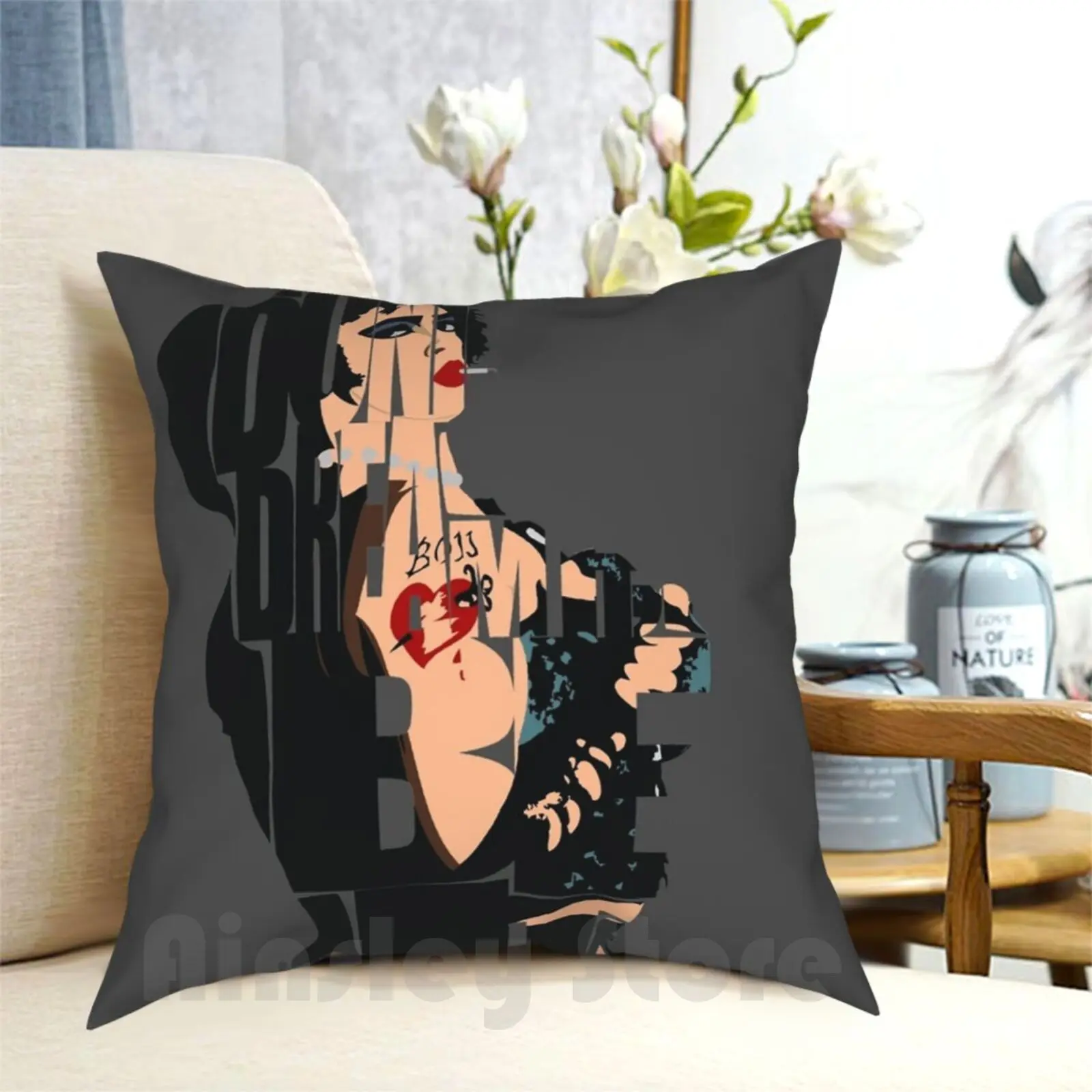 Dr. Frank N. Furter Pillow Case Printed Home Soft Throw Pillow Dr Frank N Furter Trhps Horror The Horror Picture Show