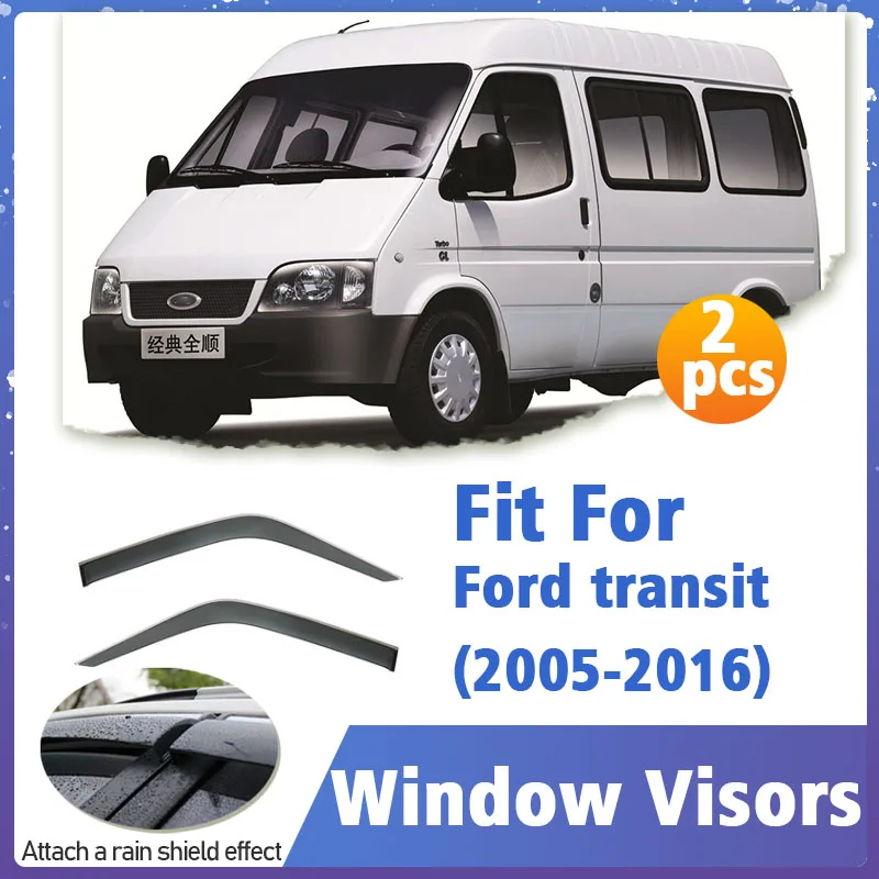 

Window Visor Guard for Ford Transit 2005-2016 Vent Cover Trim Awnings Shelters Protection Sun Rain Deflector Auto Accessories