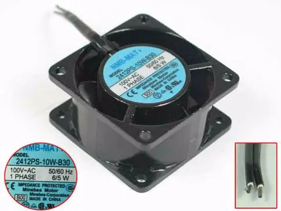 

NMB-MAT 2412PS-10W-B30 B00 AC 100V 6/5W 60x60x30mm Server Cooling Fan