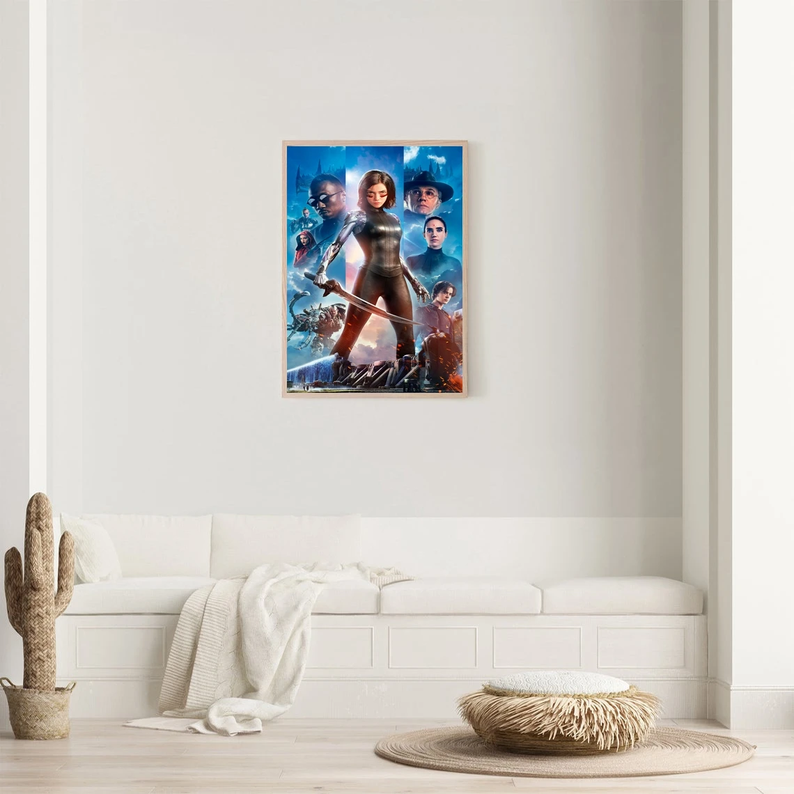 أليتا معركة الملاك الفيلم المشارك الرسم على لوحات القماش الجدارية غرفة نوم غرفة المعيشة ديكور المنزل (بدون إطار)