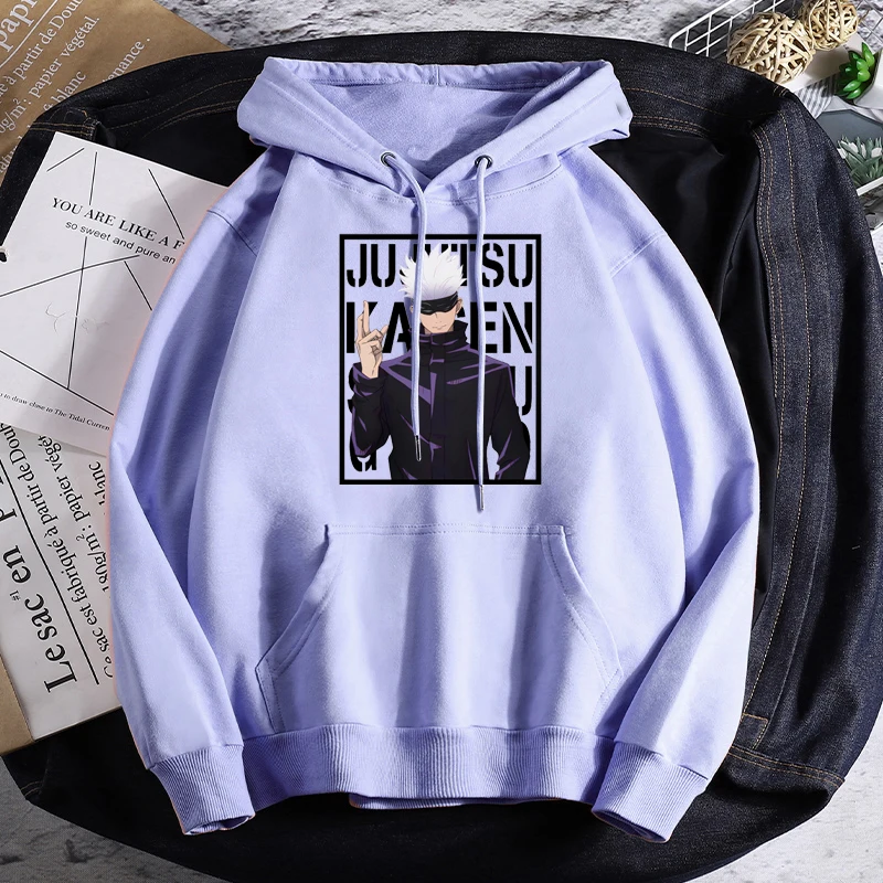 

Gojo Satoru Kawaii Hoodie Men Funny Japanese Anime Jujutsu Kaisen Yuji Itadori Women Streetwear Harajuku Sweatshirt for Teens