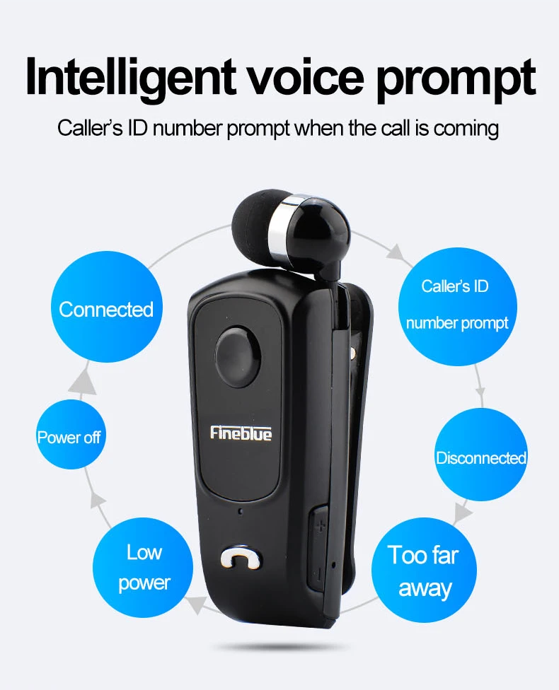 Fineblue F920 Wireless Earphone Bluetooth 5.0 Handsfree Earbud Headset Call Remind Vibrator Wear Clip Driver for Phone F910 F990