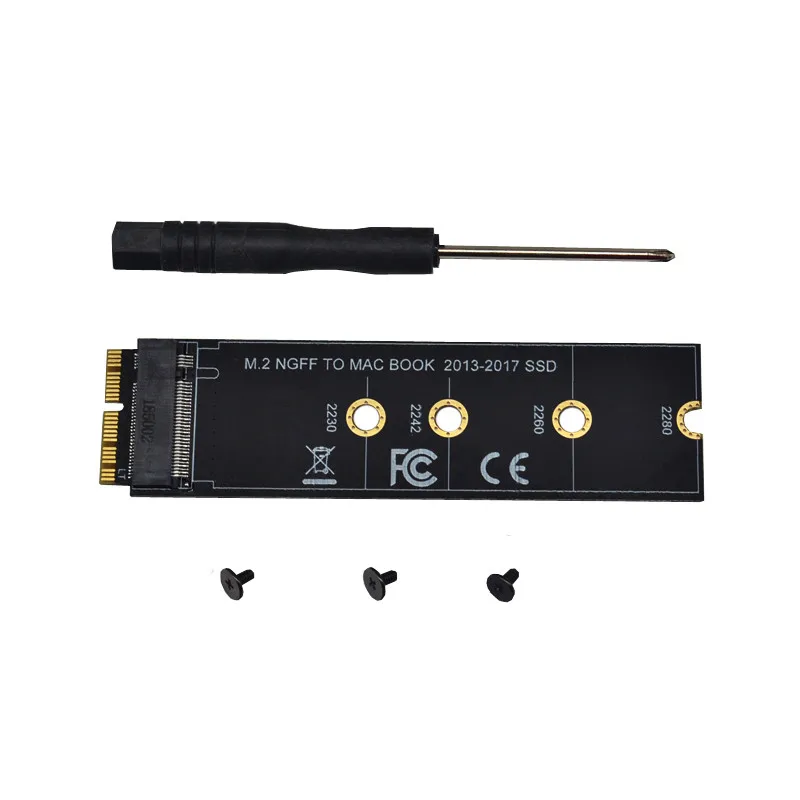 M key-cartão adaptador ssd m.2 pcie ahci, para macbook air, 2013, 2014, 2015, a1465, a1466 pro, a1398, a1502, a1419, suporta ssd 2017-2230
