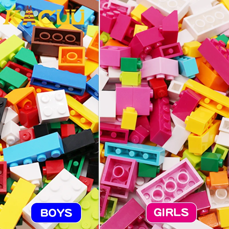 500-1500PCS DIY Assembly Building Blocks Sets Classic City Colorful Construction Bricks Educational Toys For Children