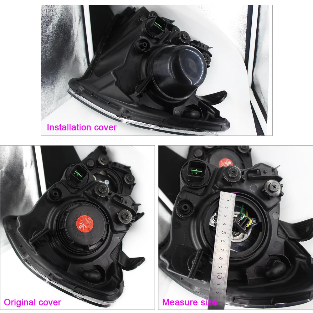 2 Pieces Car HID LED Headlight Dust Cover Sealing Cap Rubber Waterproof Dustproof Headlamp Cover 60 65 70 75 80 85 90 95 100mm