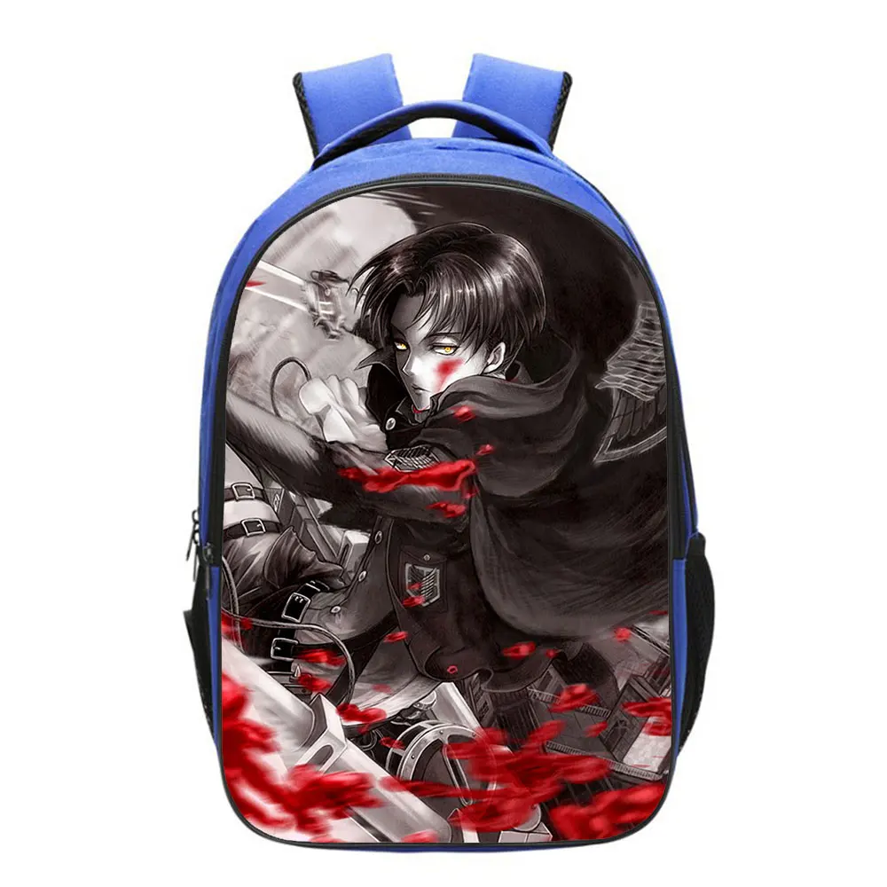 Mochila de attack on titan, bolsa de viagem para estudantes com novo padrão, mochila escolar para adolescentes