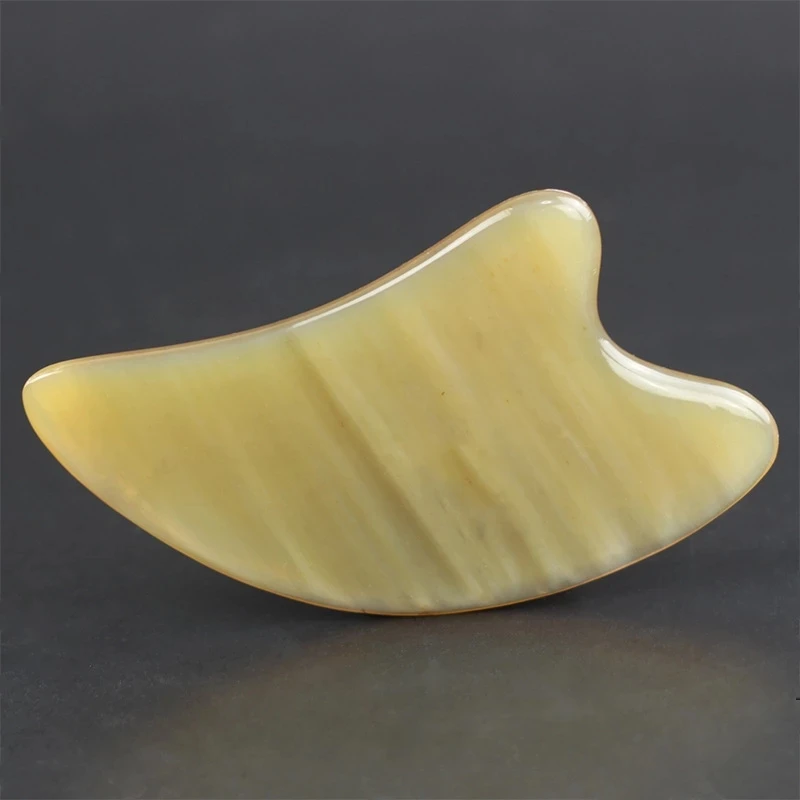 Raspador Gua Sha Natural, palo de tendón de cuerno de buey blanco, masajeador Facial, belleza, salud, relajación, ojos, cuello, espalda, cuerpo, cara, cuidado de la piel