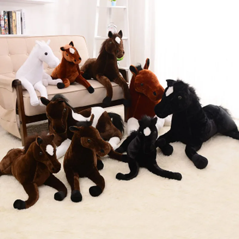 Simulation horse doll 65x36cm children\'s plush toy horse doll gift