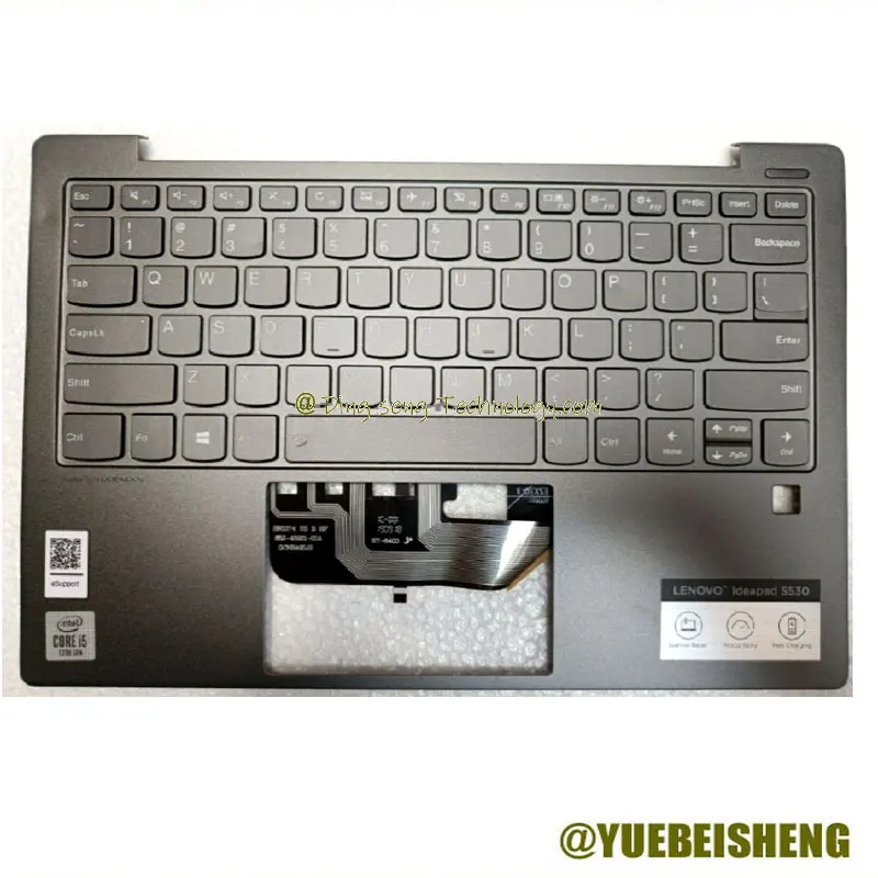 95%New/org For Lenovo IdeaPad AIR13 AIR 13IWL AIR 13IKB S530 S530-13 S530-13IWL Palmrest US Keyboard Upper cover Backlit Gray