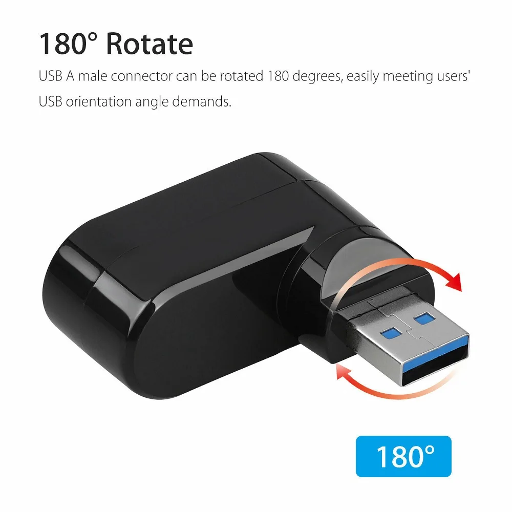 Высокоскоростной мини-разветвитель данных с 3 портами USB 3,0 для ПК, ноутбука, аксессуары для компьютера