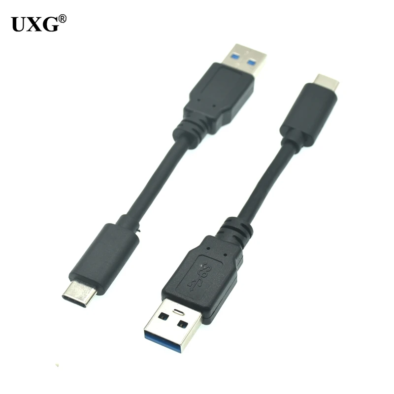 10cm 0.3m 1m 3A 5 gb/s USB 3.0 typu C krótki kabel USBC przewód do ładowania danych kabel do tabletu i telefonu komórkowego i twardy napęd dysku