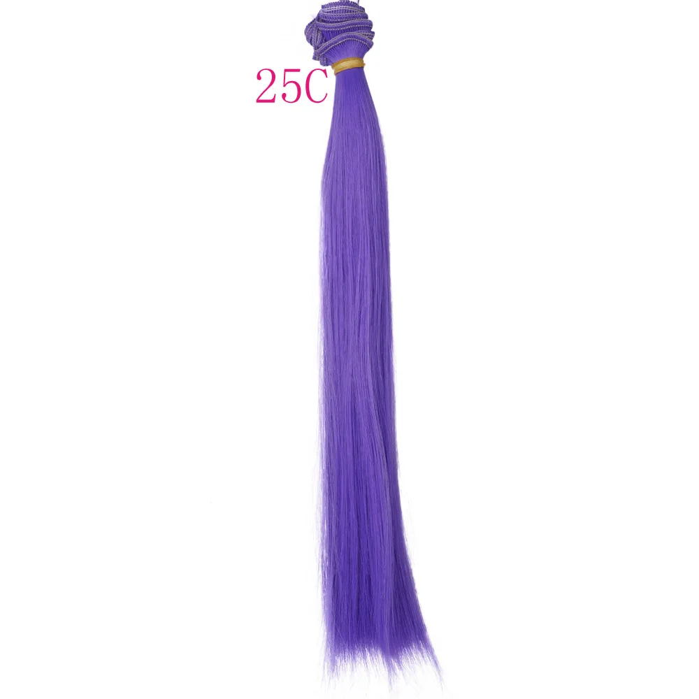 30cm*100cm doll hair Pink white green blue browncolor orange yellow color straight BJD doll trees diy doll wigs